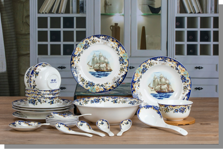 國(guó)色天香陶瓷碗具套裝