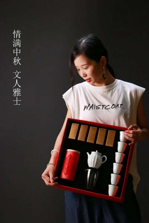 憶桐禮品中秋茶禮-文人陶之瓜棱套組 中秋禮盒