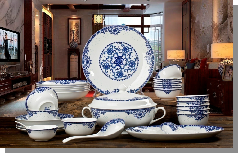 國(guó)色天香陶瓷碗具套裝